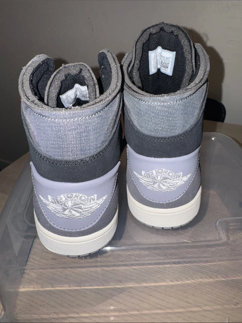 Jordan Mid-Top Sneakers in Black and Light Gray